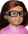 Pink & Black Stripe Glasses