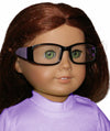 Purple & Black Stripe Glasses