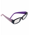 Purple & Black Stripe Glasses
