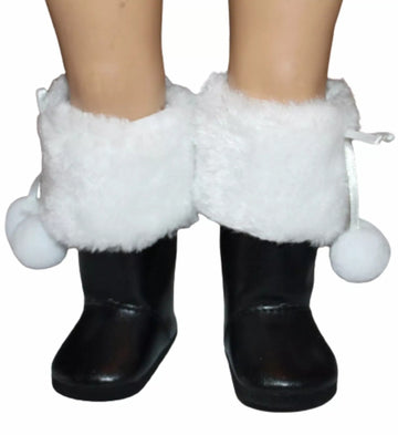 Black Boots w/ Fur Trim