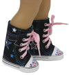 Black "Star" High Top Sneakers