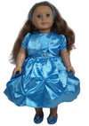 Blue Satin Dress & Jacket