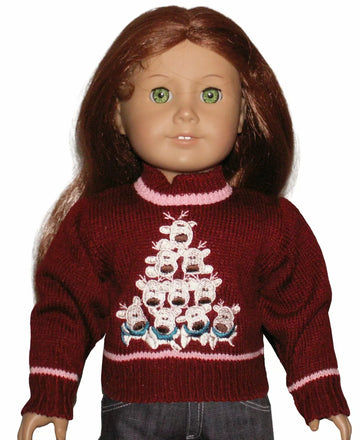 Burgundy Reindeer Sweater