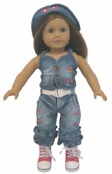 Embroidered Denim Outfit