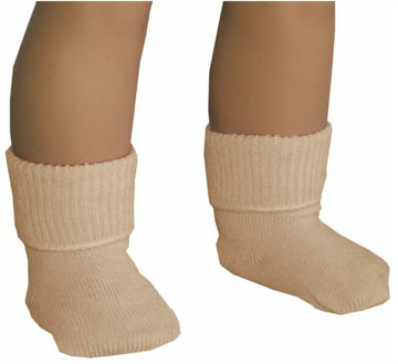 Fold-Over Socks - Tan