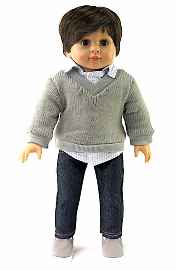 Gray Sweater & Jeans Set