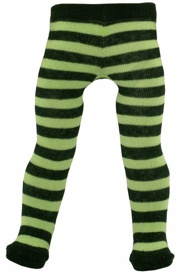 Black & Green Stripe Tights