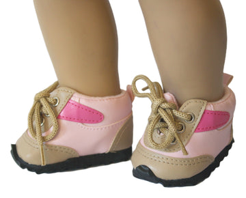 Tan & Pink Hiking Boots