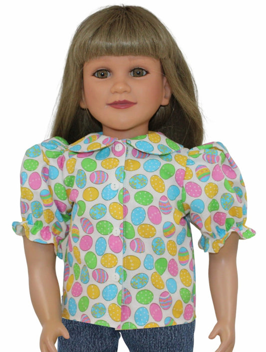 Short Puffy Sleeve Blouse