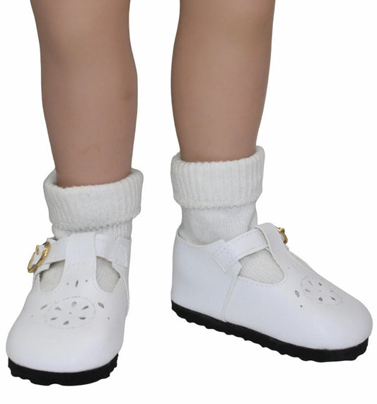 White T-Strap Dress Shoes