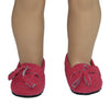 Dark Pink Moccasins w/Tassels