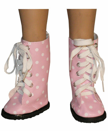 Pink Polka Dot Boots