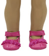 Bright Pink Mary Janes w/ Ruffles