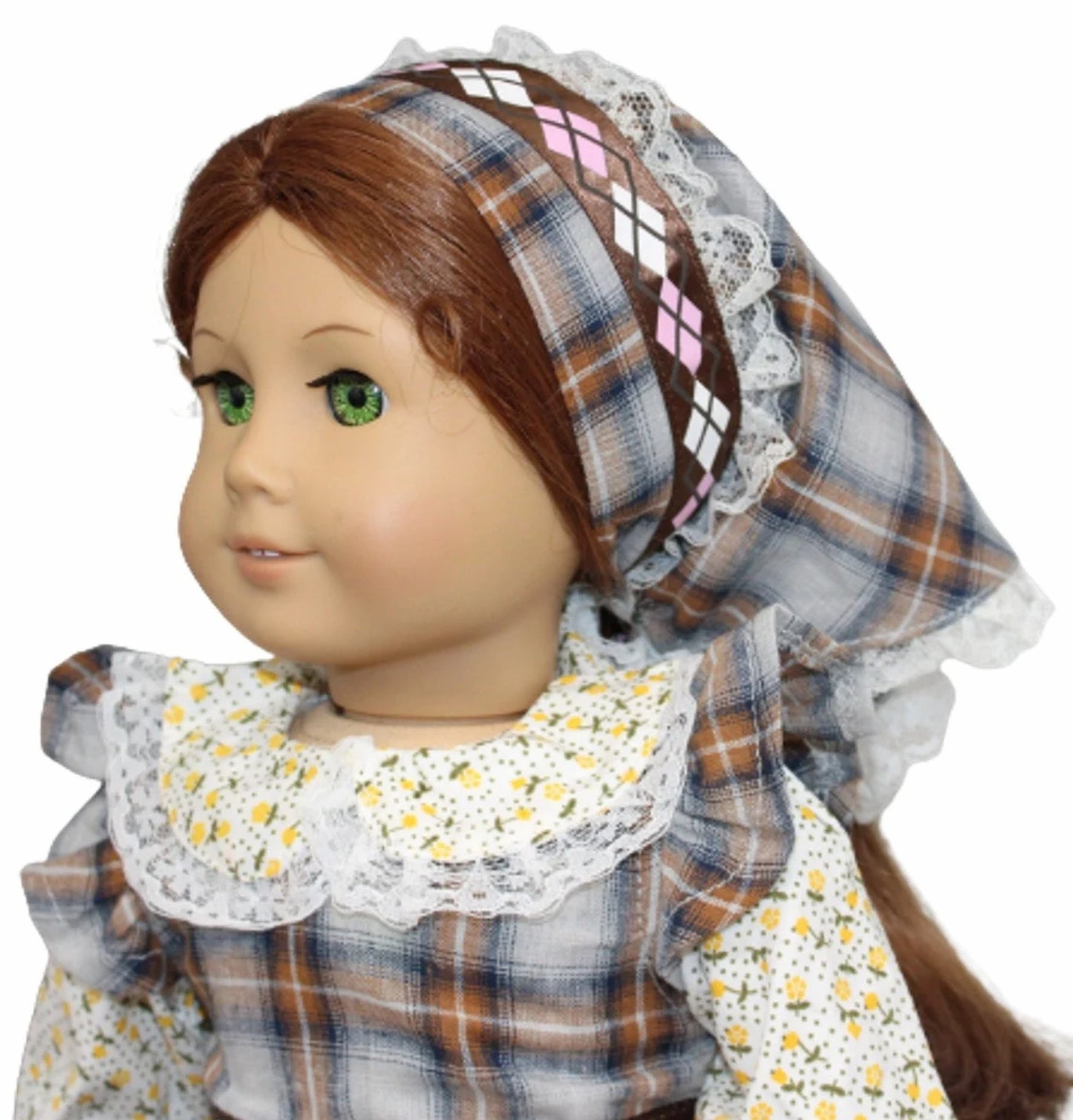 Floral Dress & Plaid Apron