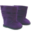 Purple Suede Slouchy Boots