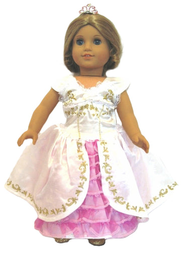 White & Purple Princess Gown
