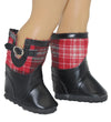 Black Boots w/ Red Plaid