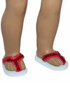 Red Sequin Flip Flops