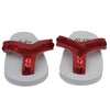 Red Sequin Flip Flops