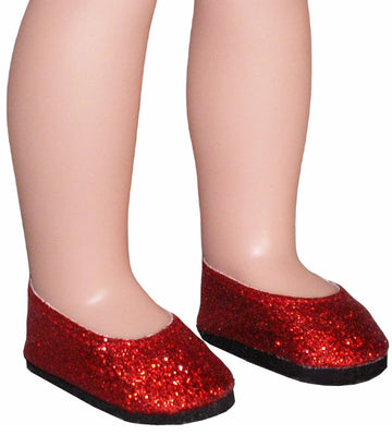 Red Glitter Flats