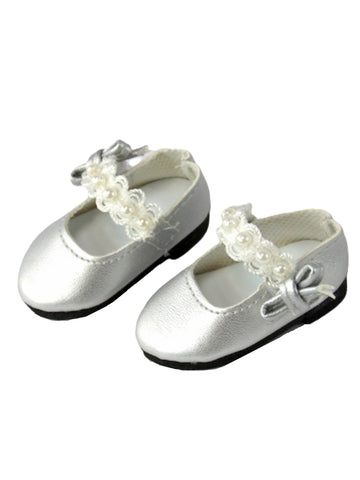 Silver Pearl Mary Janes