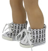 White Skull & Crossbones Mid Tops