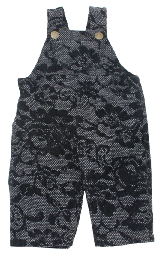 Black & Gray Corduroy Overalls