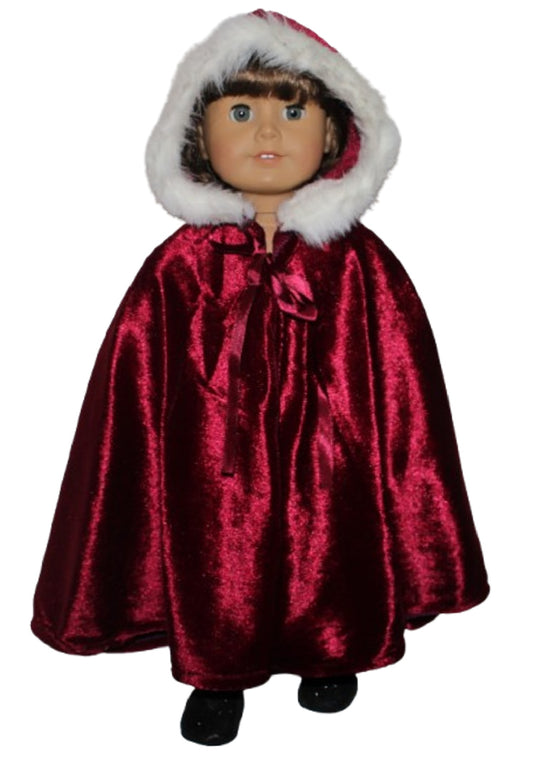 Burgundy Velour Cape