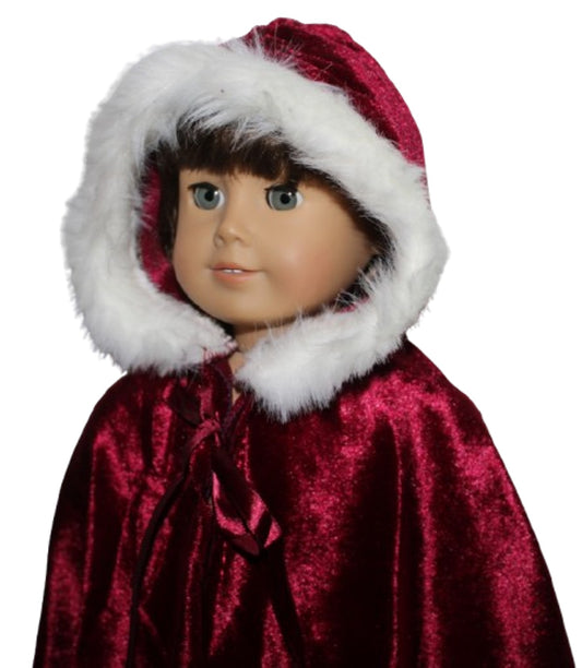 Burgundy Velour Cape