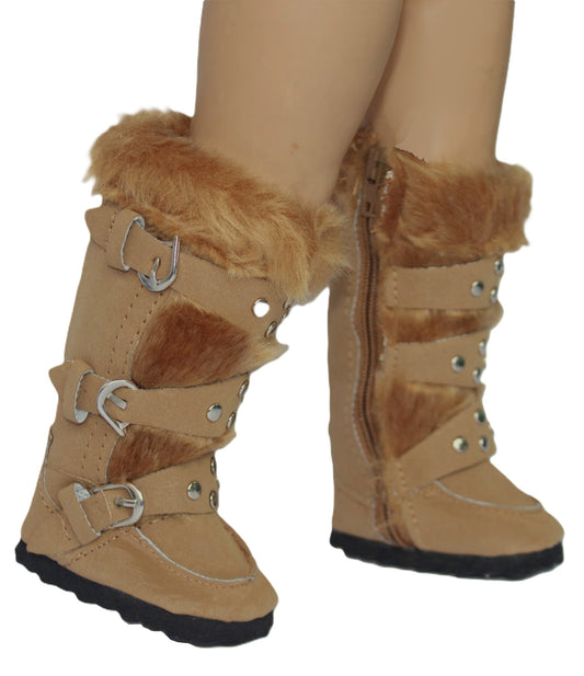 Camel Brown Suede Boots