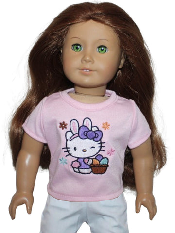Pink Hello Kitty Easter Bunny Tee