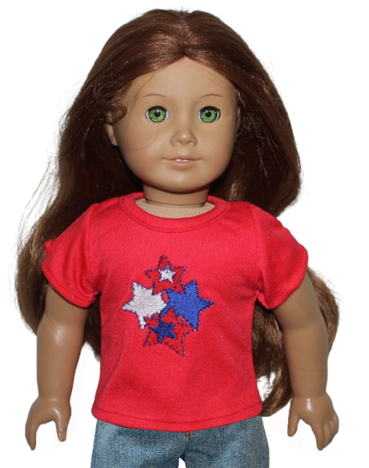 Red Tee w/ Patriotic Stars