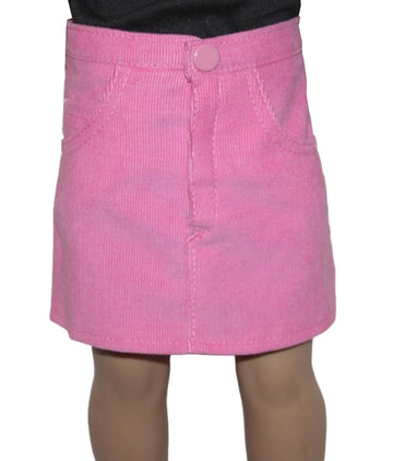 Pink Corduroy Skirt
