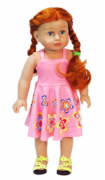 Pink Retro Flowers Dress