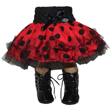 Red & Black Polka Dot TuTu Skirt