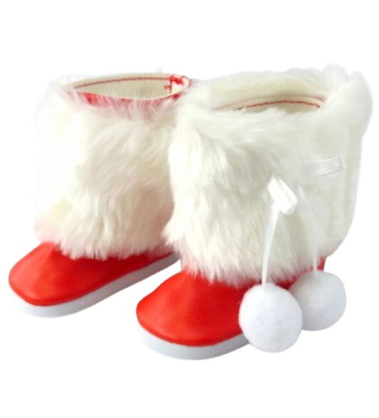 Red Boots w/ White Fur