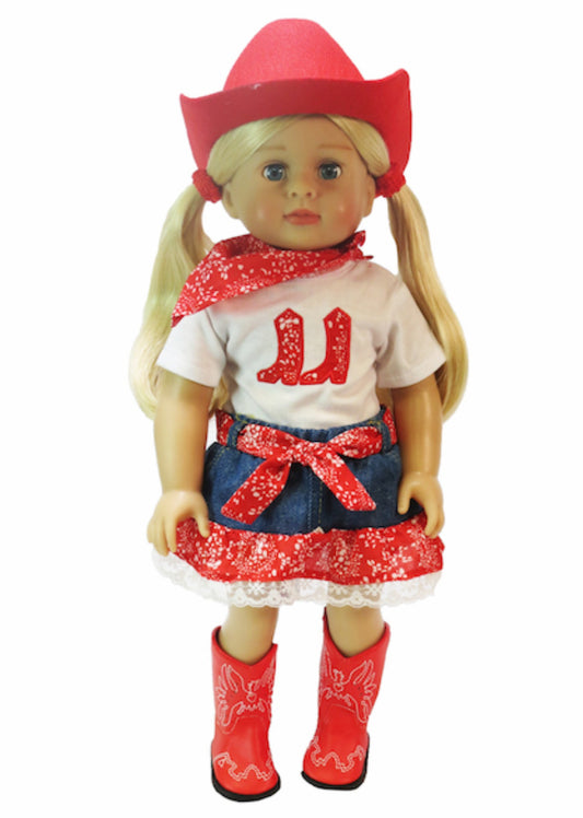 Red Paisley Cowgirl Outfit