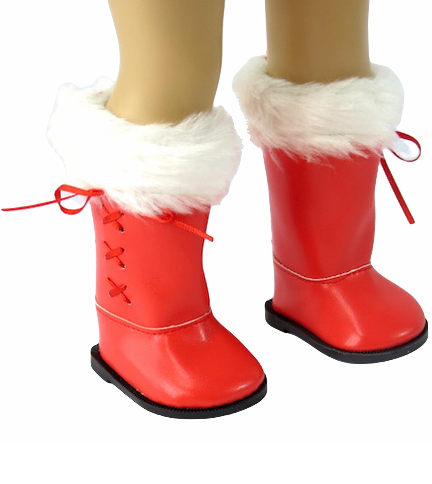 Red Ribbon Boots – Doll Clothes by Carole