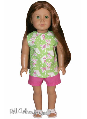 Bunny Blouse & Pink Shorts