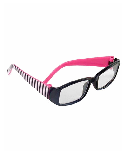 Pink & Black Stripe Glasses