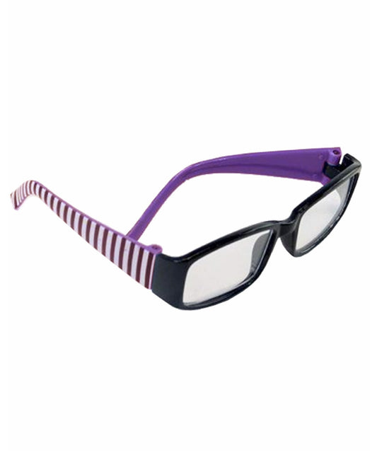 Purple & Black Stripe Glasses