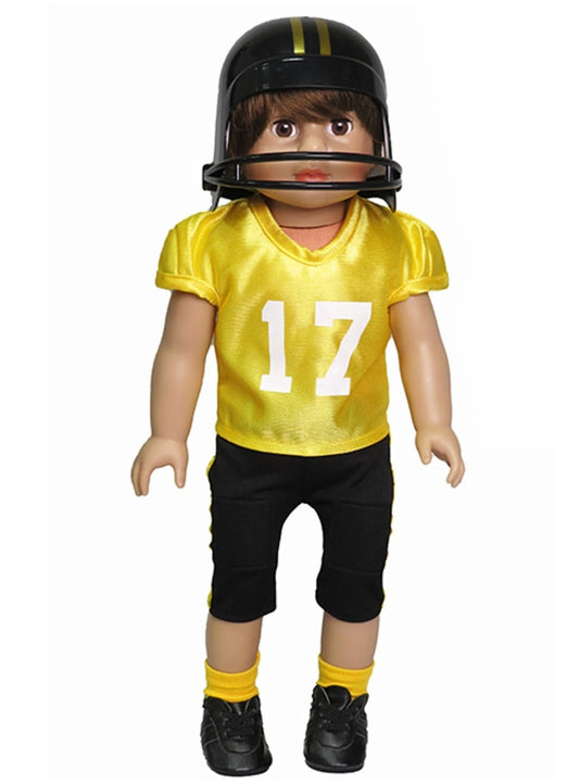 Yellow Football Uniform w/ Black Helmet