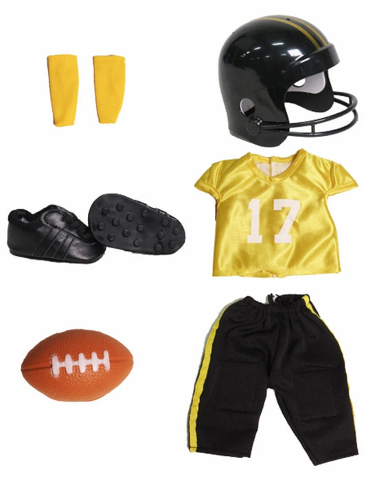 Yellow Football Uniform w/ Black Helmet