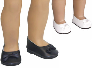 Black or White Flats w/ Bows