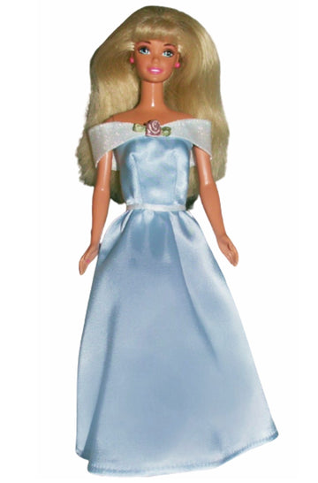 Blue Satin Dress
