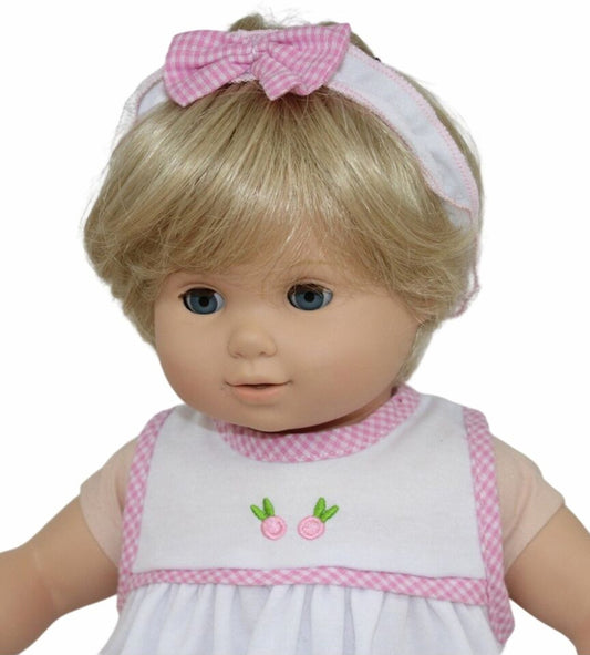 White Dress w/Pink Gingham