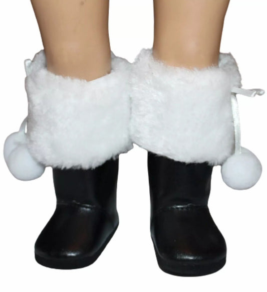Black Boots w/ Fur Trim