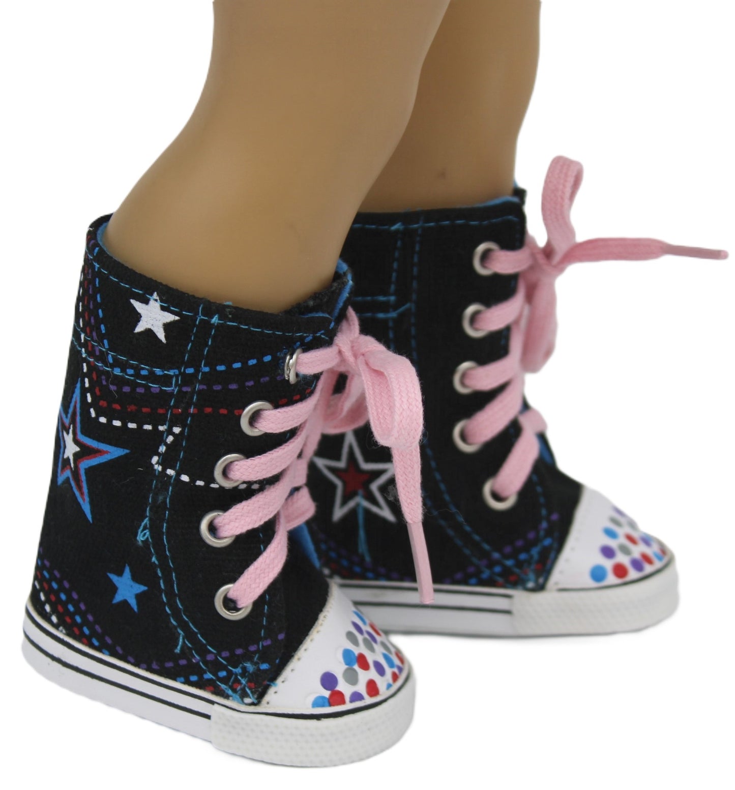 Black "Star" High Top Sneakers