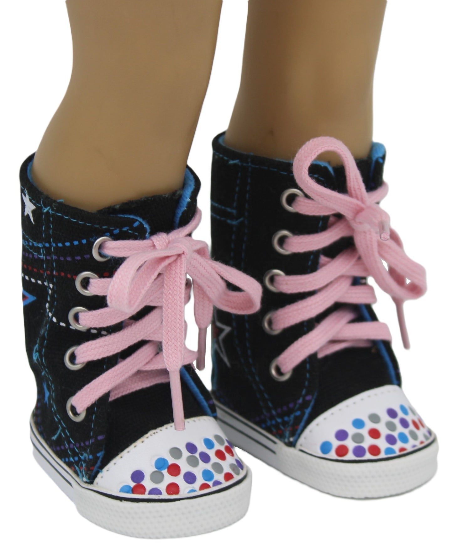 Black "Star" High Top Sneakers