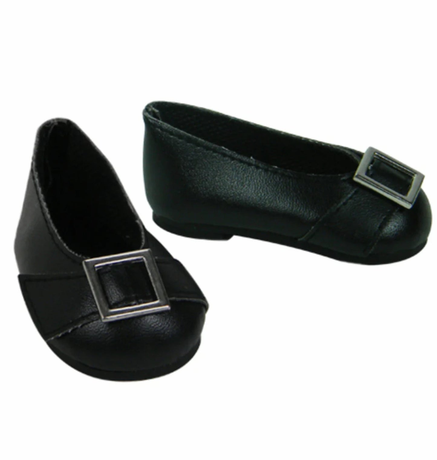 Black Buckle Flats